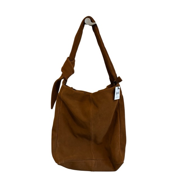 J. Jill Handbags - NWT J Jill Cognac Brown Suede Large Hobo Bag